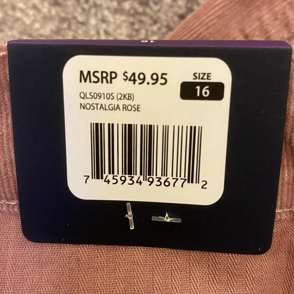 GAP Women's Corduroy Shorts 4 in Raw Edge Hem Cut Off Rose Size 16 - NWT $49.95